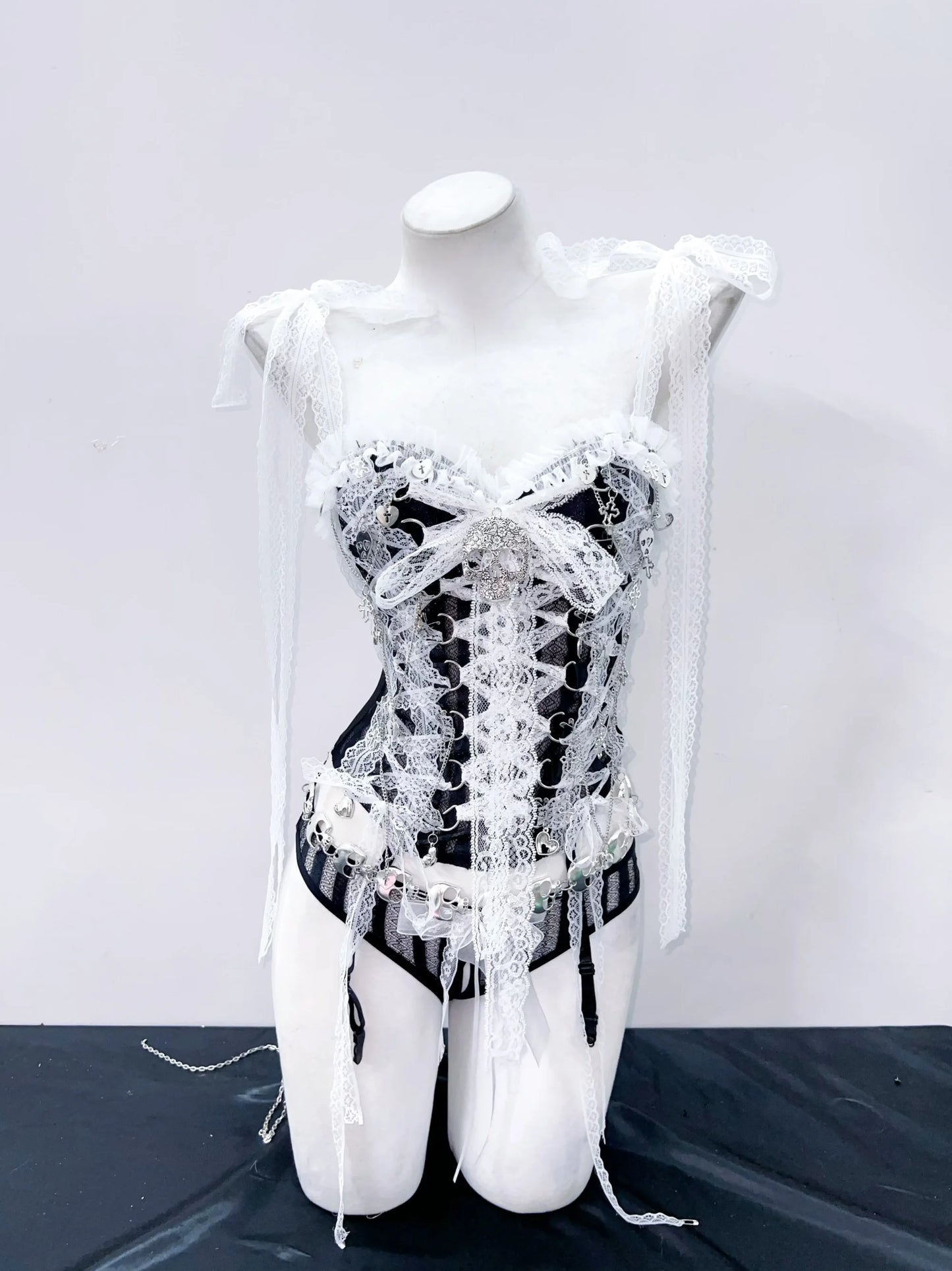 Skull top vintage tops gothic  tank tops  y2k tops y2k fashion  y2k crop top Punk Tank Tops Lace tops Cross Tops e girl clothes