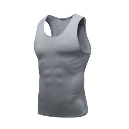 Men's Gyms Clothing Sports Fitness Tank Top Quick Dry Vest Workout Running Sportswear Tops Round Neck Sports Shirt