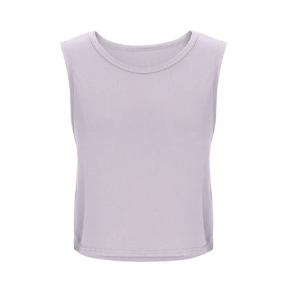 Women Sleeveless Yoga Tops Breathable Blouse Cover Up Gym Workout Cool T-Shirt Running Short Tank Crop Top Athletic Vest