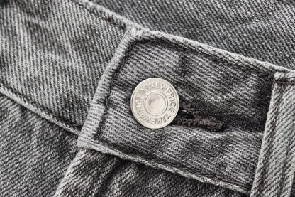 ETJ Wide-leg high-waisted jeans  women's classic everything with five pockets washed soft comfortable ultra-long jeans6045022