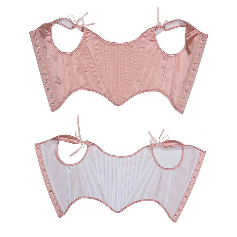 Corset Tops for Women Renaissance Boned Overbust Bustier Corset Top