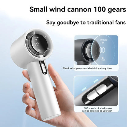 Xiaomi 2025 Handheld high-speed fan USB charging mini portable 100 speed turbo violent small fan 3000mAh For Sport
