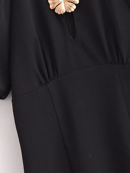 Women Summer Mini Dress 2025 Fashion Solid Short Sleeve O-Neck Female ELegant Street Dresses Clothing