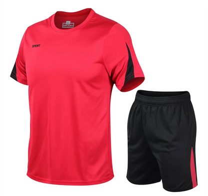 2 Piece Men's Quick Dry Gym Fitness Badminton Sports Suit Clothes Running Jogging Sportswear Workout Workout Set Sportswear