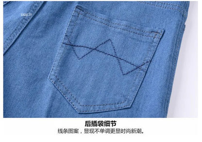 Middle-aged Women's Jeans Spring Autumn High Waist Solid Color Denim Pants Large Size Loose Female Straight Casual Cowboy Pants