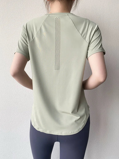 Sportswear Woman Gym 2026 Yoga Clothes Women T-Shirt Short Sleeve Quick Dry Fitness Top Breathable Running Shirt Yoga Wear