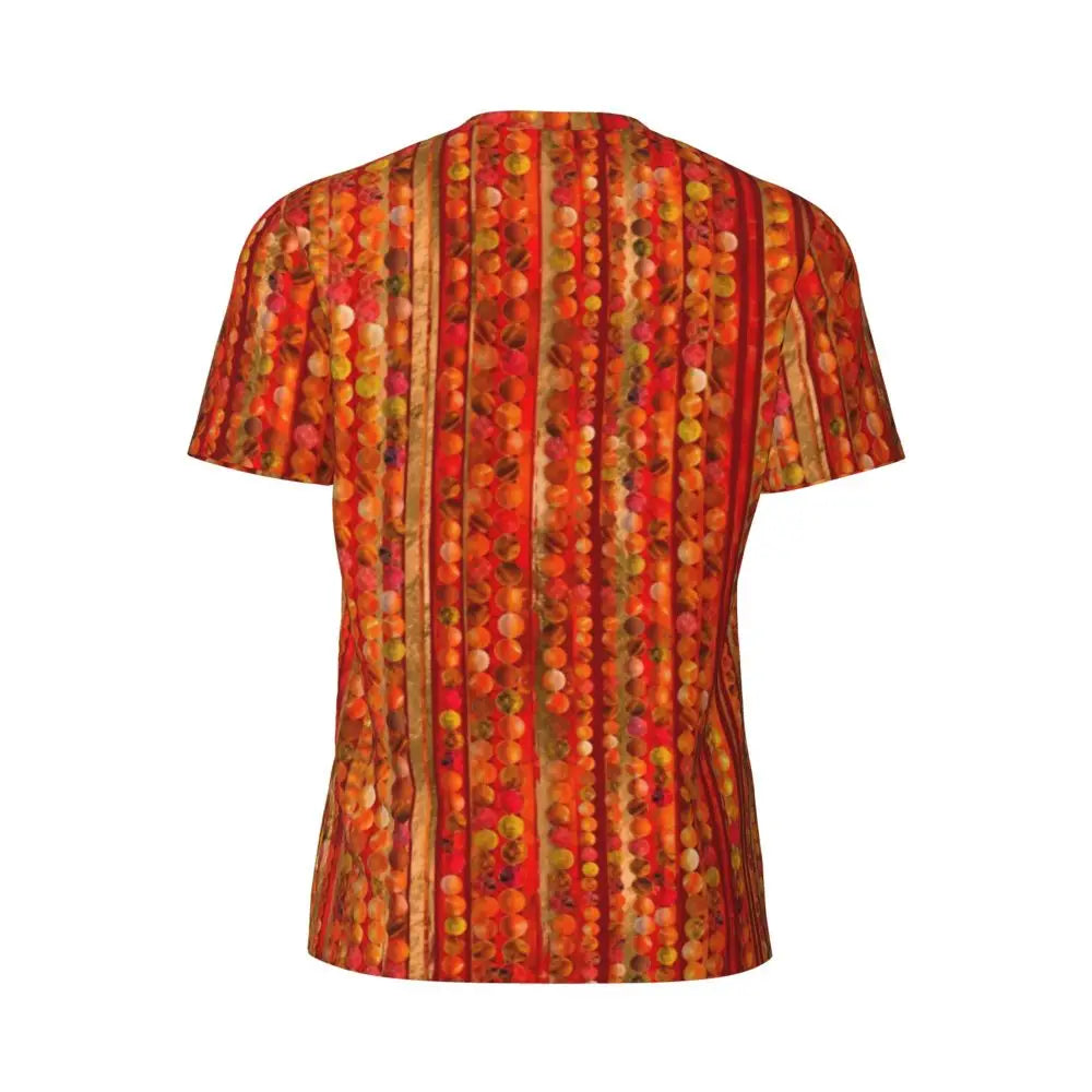 Gym T Shirt For Mens Retro Dots And Stripes T Shirts Fashion Blue Line Design Summer Tees O Neck Basic Graphic Clothes Plus Size