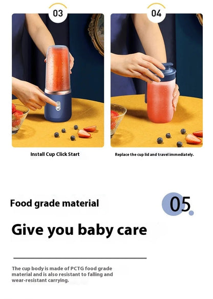 1pcs Portable Electric Juicers Sport Juice Cup Multifunction Fruit Vegetable Food Mixers Milkshake Make Blender Rechargeable