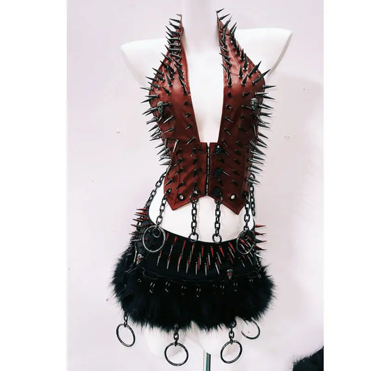 Gothic Tank Tops Punk Tank Tops halter topy2k clothes y2k crop top gothic clothes y2k top rivetTank Tops Skull top vintage tops