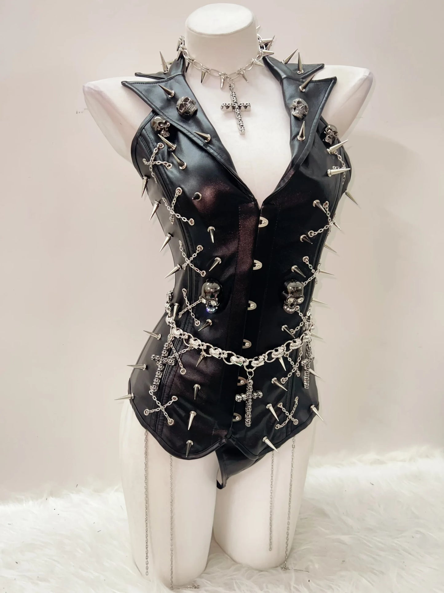 Skull Tank Tops Rivets  tops Cross Tank Tops y2k clothes y2k crop top Gothic Tank Tops Punk Tank Tops sexy top harajuku fashion