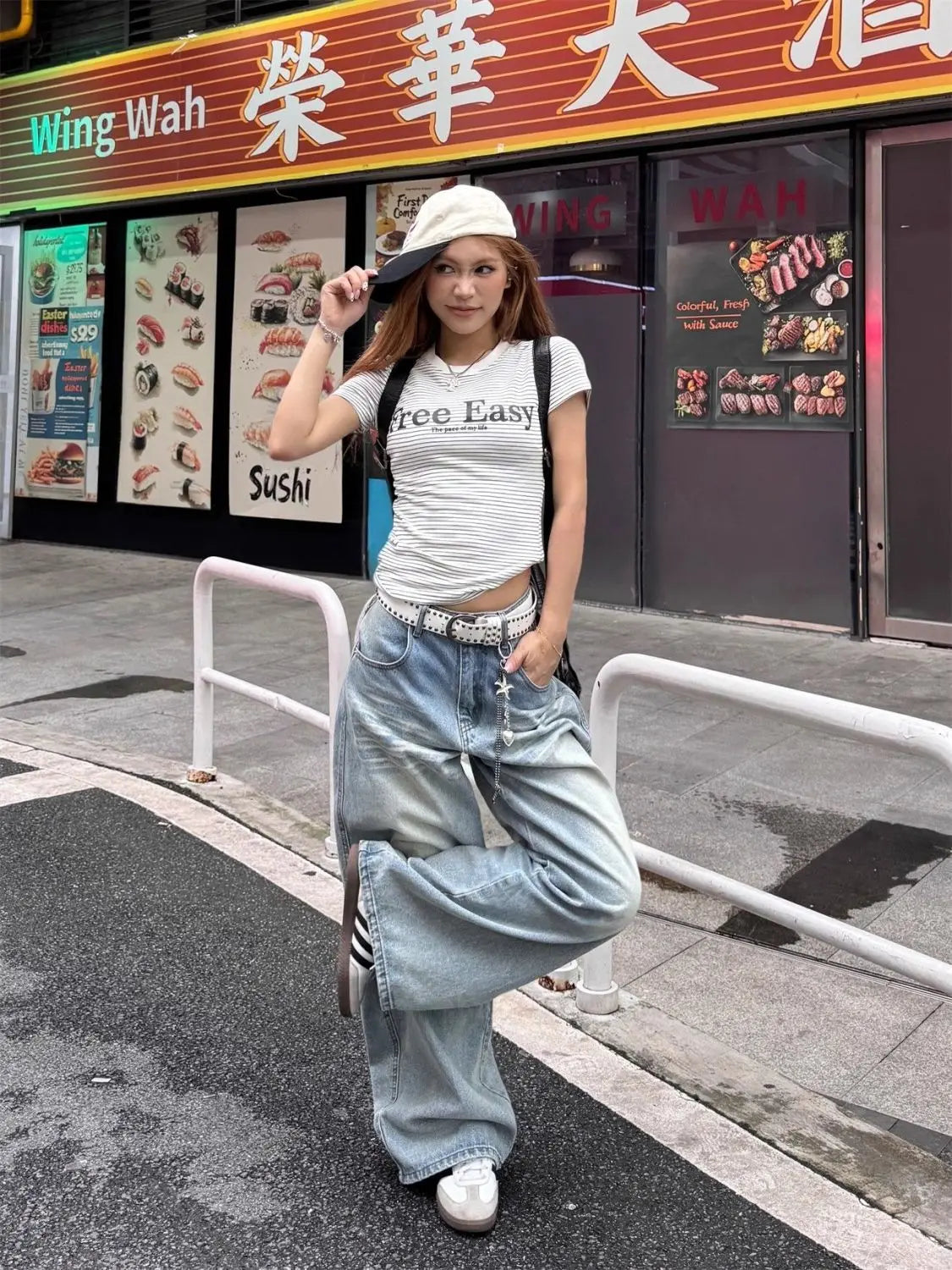 Baggy Jeans Women's Clothing Street Hip Hop Vintage High Waisted Jeans Wide Leg Casual Blue Jeans for Women Pants