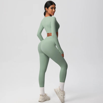 Yoga Suit Sports Set Gym Push Up Shockproof High Intensity Pilates Clothes Women Breathable Quick Drying Women's Yoga Pants