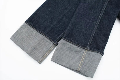 HH Women's High-Waisted Jeans Slim Trailing Trousers Rolled Leg Denim Pant Fashion Lady High Street Casual Wide-Leg Jeans