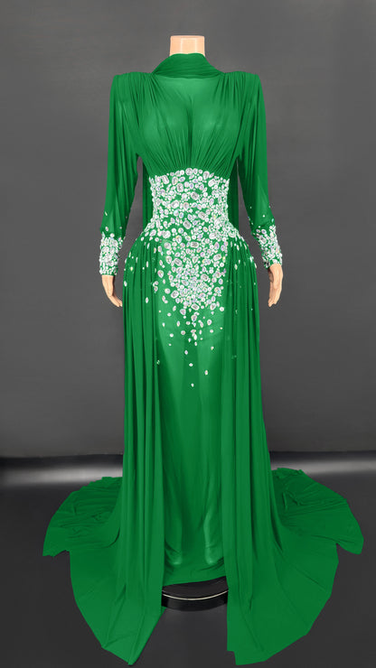 ZD Customized Prom Dresses 2025 One Shoulder Evening Dress Mother Gowns Long Sleeves Beads Crap Pleated Wedding Party Dresses