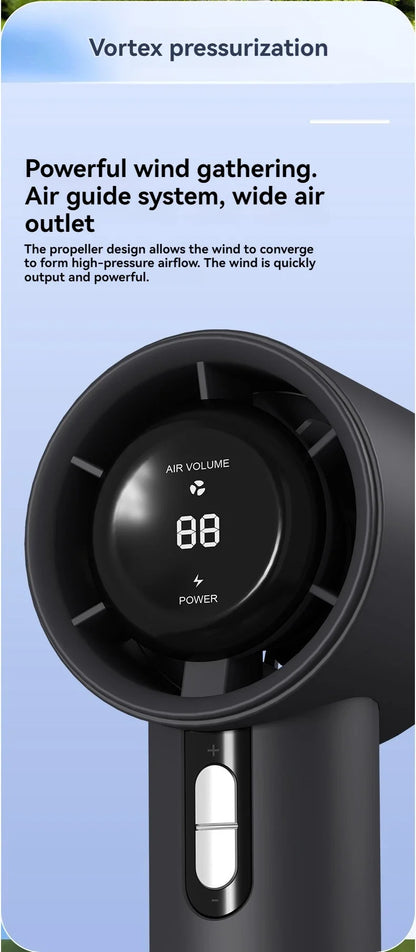 Xiaomi 2025 Handheld high-speed fan USB charging mini portable 100 speed turbo violent small fan 3000mAh For Sport