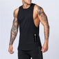 Gym Clothing Mens Bodybuilding Fitness Muscle Tank Tops Summer Cotton Breathable Sleeveless T-Shirts Sport Casual Loose Singlets