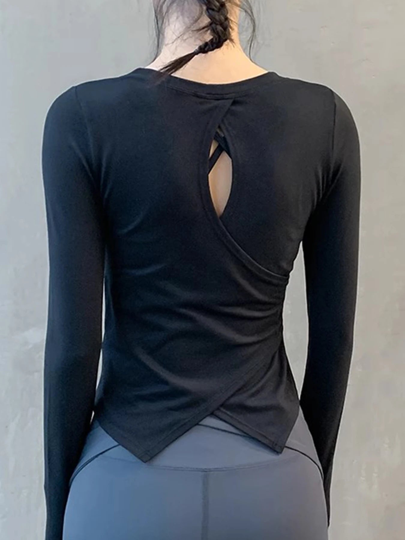 Yoga Tops for Women, Long-Sleeved Fitness Clothes, Sportswear, Running Training Clothes, Breathable Quick-Drying Clothes, Pilates High-End Sportswear