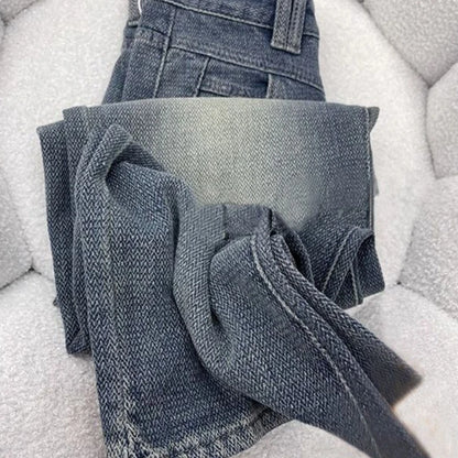 Wide Leg Jeans Women Plus Velvet Thicker Warm Vintage High Waist Casual Autumn Winter Streetwear Fashion Teens Personality Ins