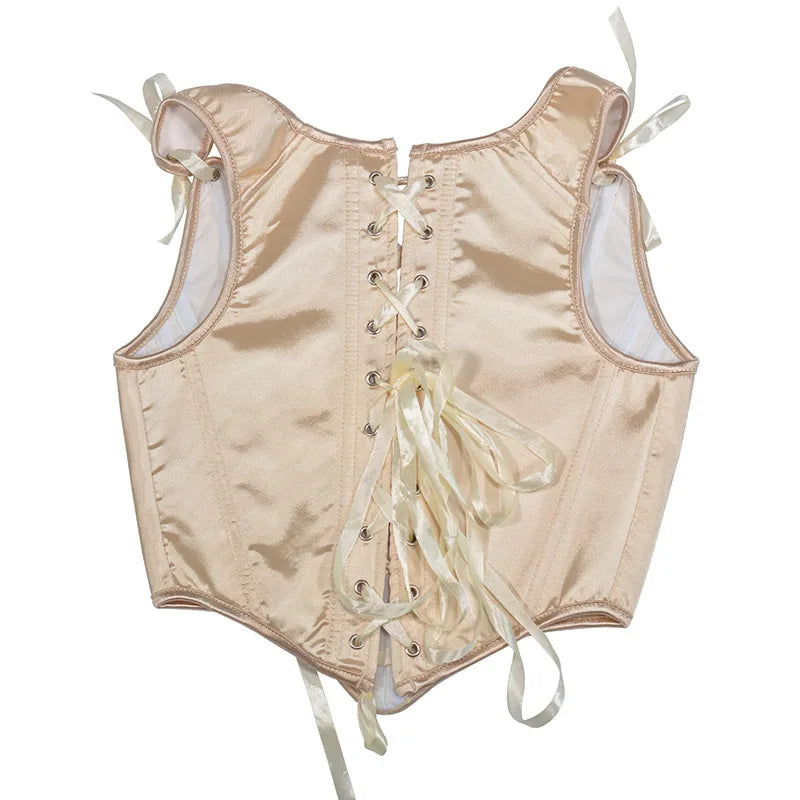 Corset Tops for Women Renaissance Boned Overbust Bustier Corset Top