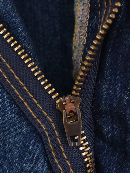 2025 Fashion Women Slanted Placket Blue Jeans Female Wide Leg Pants Long Pants High Street Ripped Jeans Versatile Retro