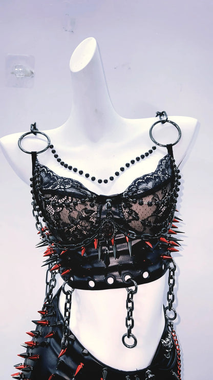 y2k fashion bustier topy2k crop tops gothic clothes Rivet Tank Tops Gothic Tank Tops Punk Tank Tops vintage tops y2k clothes