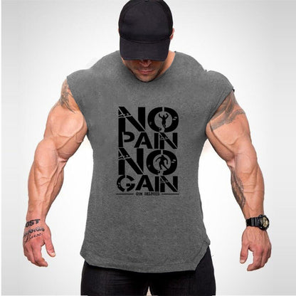 Gym Clothing Mens Bodybuilding Hooded Tank Top Cotton Sleeveless Vest Sweatshirt Fitness Workout Sportswear Tops Male Suspenders