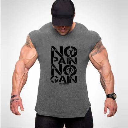Gym Clothing Mens Bodybuilding Hooded Tank Top Cotton Sleeveless Vest Sweatshirt Fitness Workout Sportswear Tops Male Suspenders