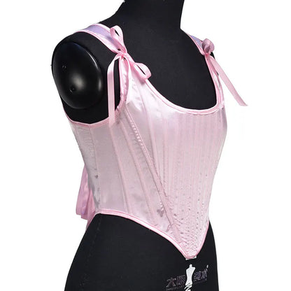 Corset Tops for Women Renaissance Boned Overbust Bustier Corset Top