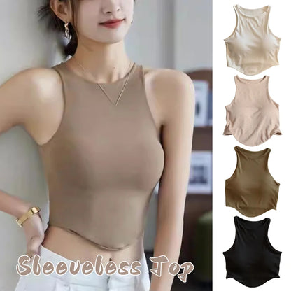 2025 Summer Women Top with Cups Comfortable U Sports Bra For Running Yoga Gym Tank Top Women's Crop Tops