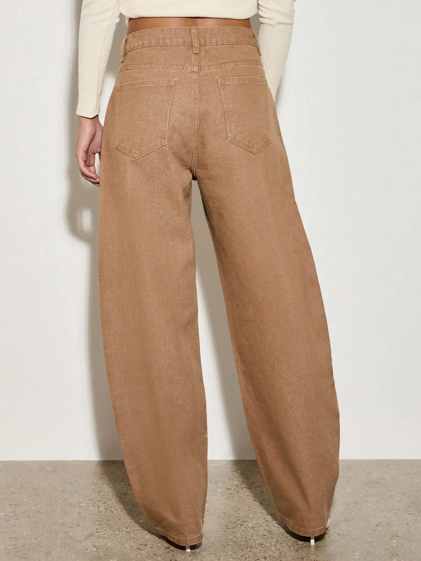 European style  American retro  high waisted wide leg jeans for women  new style for spring summer 2025  loose and slimming effe