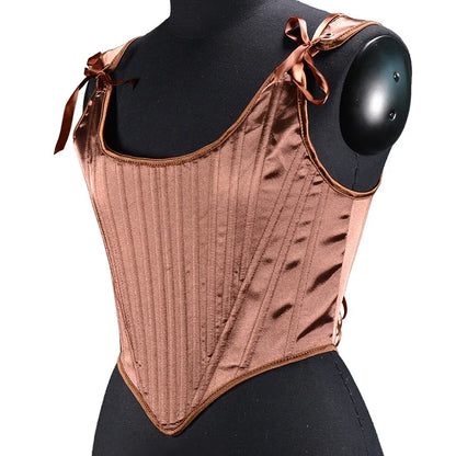 Corset Tops for Women Renaissance Boned Overbust Bustier Corset Top