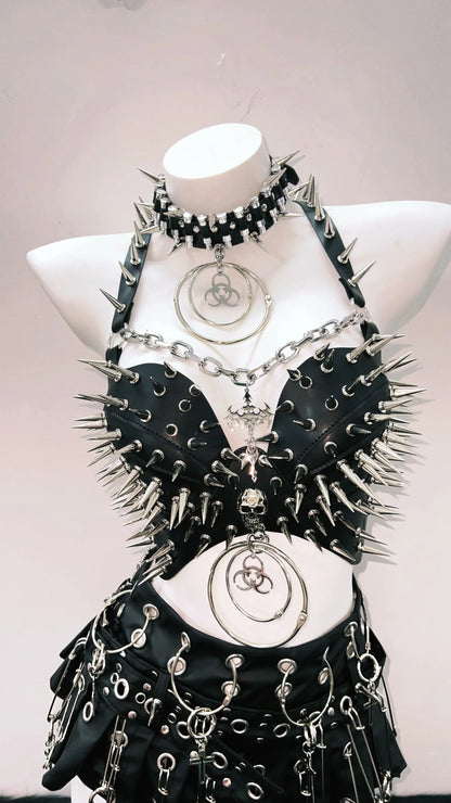 Rivet Tank Tops  Gothic Tank Tops Punk Tank Tops y2k clothes y2k crop top gothic clothes Skull top vintage tops  y2k fashion