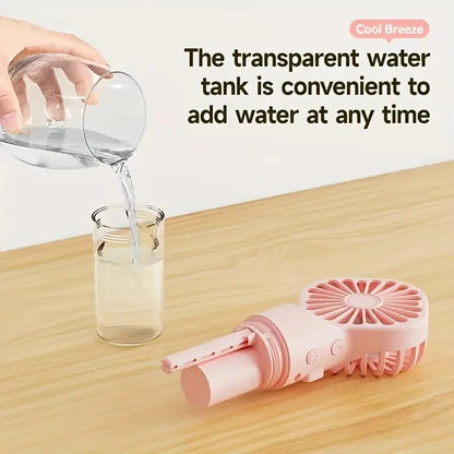 Xiaomi Summer Portable Handheld Misting Fan Operated USB Rechargeable Mini Face Steamer Fan for Sport Outdoor