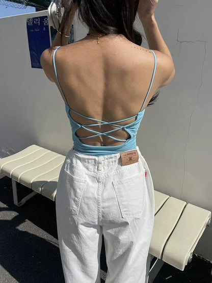 Korean Ins Retro Versatile High Waist Women's Straight Leg Jeans Summer New Fashion Loose Drawstring Design Women Wide Leg Jeans