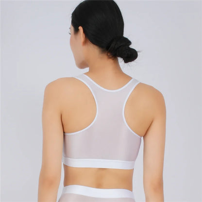 Women's Yoga Fitness Tops Sexy Candy Color UltraShort Crop Fashion Vest V Neck Oil Glossy Silky Smooth Elastic Tight Tanks Tees