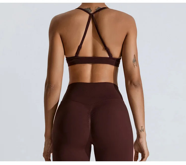 Gym Clothes Women 2 Pcs Yoga Set Breathable Sports Bra High Waist Leggings Women's Tracksuit Sportswear Fitness Suit Activewear