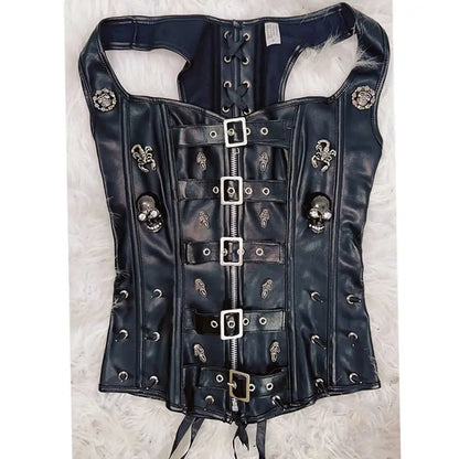 Skull Tank Tops Rivets Tank Tops Gothic Tank Tops Punk Tank Tops gothic clothes y2k clothes y2k fashion bustier top vintage tops