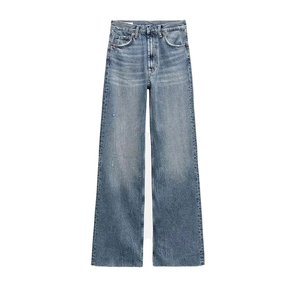 Willshela Women Jeans Denim Pant High Waist Female Chic Lady Casual Basic Mujer Straight Trousers