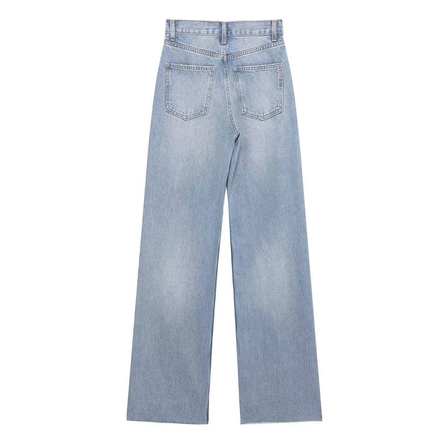 Willshela Women Jeans Denim Pant High Waist Female Chic Lady Casual Basic Mujer Straight Trousers