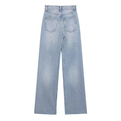 Willshela Women Jeans Denim Pant High Waist Female Chic Lady Casual Basic Mujer Straight Trousers