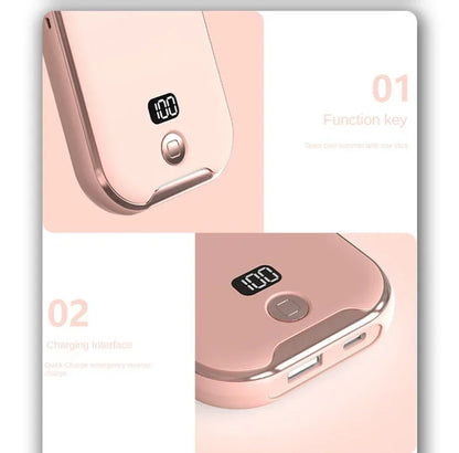 Xiaomi 2025 Folding Handheld Fan 3000mah USB Charging Digital Display Outdoor Mini Neck Hanging For Sport Outdoor