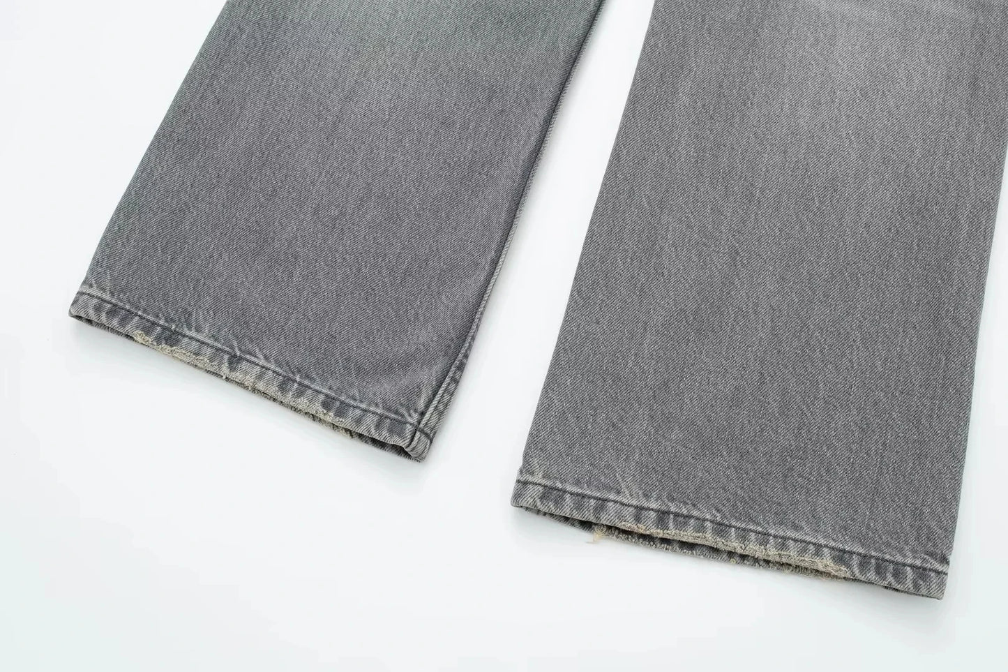 HH Female Fashion Denim Jeans Loose Solid Long Pants With Gradient All Match Streetwear Mujer Casual Baggy Chic Trousers