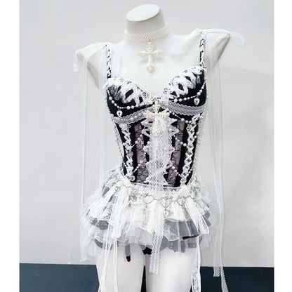 vintage tops  fairy grungey2k crop topLolitaTank Tops Kawaii Tank Tops Gothic Tank Tops gothic clothes e girl clothes Lace Tops