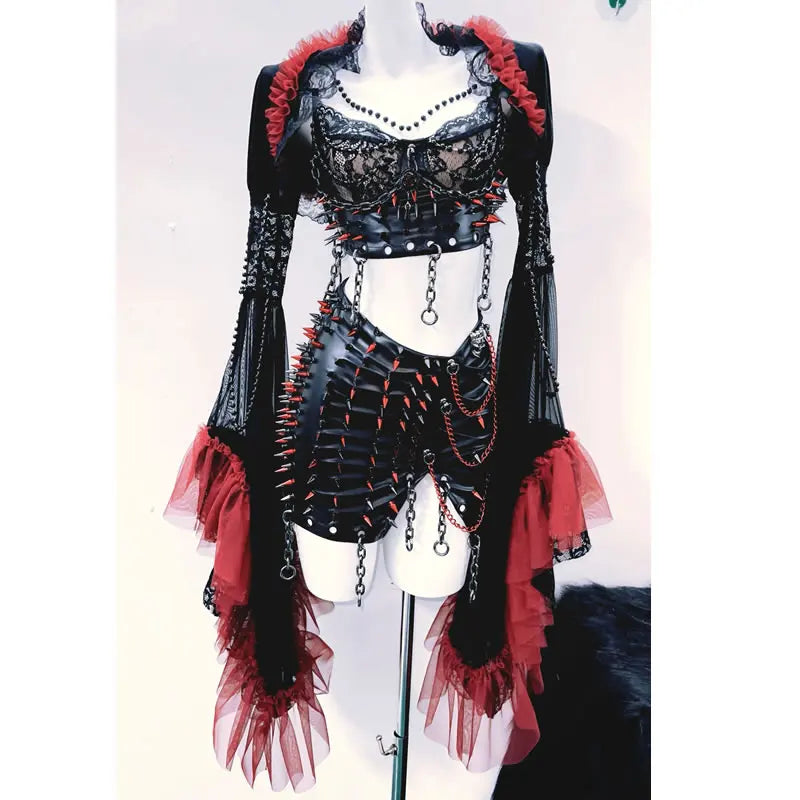 y2k fashion bustier topy2k crop tops gothic clothes Rivet Tank Tops Gothic Tank Tops Punk Tank Tops vintage tops y2k clothes