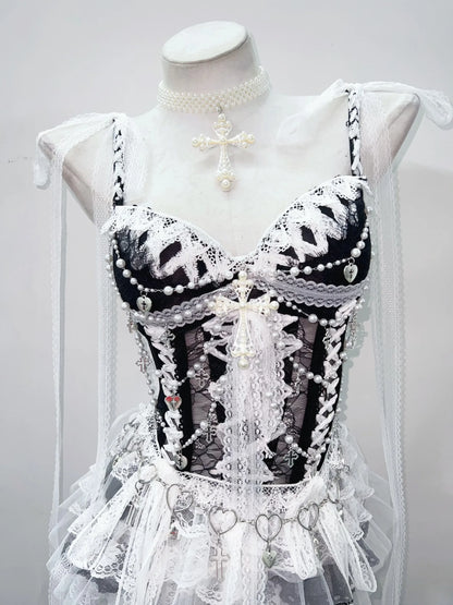 vintage tops  fairy grungey2k crop topLolitaTank Tops Kawaii Tank Tops Gothic Tank Tops gothic clothes e girl clothes Lace Tops