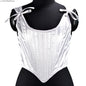 Corset Tops for Women Renaissance Boned Overbust Bustier Corset Top