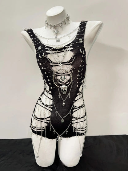 Gothic Tank Tops Punk Tops y2k fashion Cross Tops bustier top y2k crop tops gothic clothes Skull top fairy grunge y2k clothes