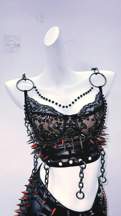 y2k fashion bustier topy2k crop tops gothic clothes Rivet Tank Tops Gothic Tank Tops Punk Tank Tops vintage tops y2k clothes