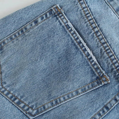 2024 Spring New Women's Fashion and Elegance Versatile Loose and Comfortable Straight leg Jeans