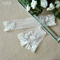 YUEJI Bridal Wedding Mesh Elbow Length Fingerless Gloves High Quality Handmade Lace Embroidery Stage Performance Props VM46